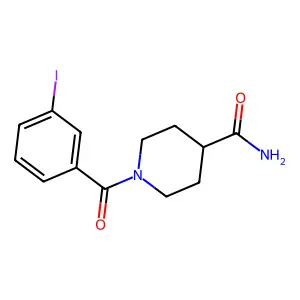 1-(3-Iodobenzoyl)piperidine-4-carboxamide structure