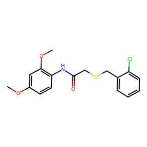2-[(2-chlorophenyl)methylsulfanyl]-N-(2,4-dimethoxyphenyl)acetamide structure