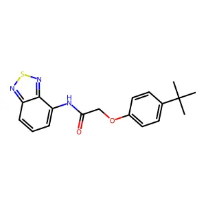 N-(2,1,3-benzothiadiazol-4-yl)-2-(4-tert-butylphenoxy)acetamide structure