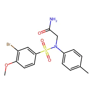 2-{[(3-Bromo-4-methoxyphenyl)sulfonyl](4-methylphenyl)amino}acetamide structure