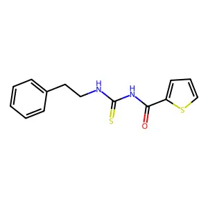 1-(2-Phenylethyl)-3-(thiophene-2-carbonyl)thiourea structure