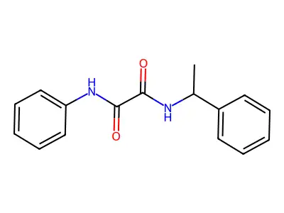 N-phenyl-N'-(1-phenylethyl)ethanediamide structure