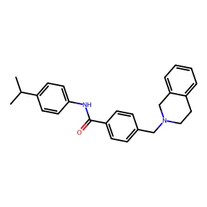 4-(3,4-dihydro-1H-isoquinolin-2-ylmethyl)-N-(4-propan-2-ylphenyl)benzamide structure