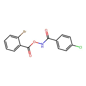 N-(2-bromobenzoyloxy)-4-chlorobenzamide structure