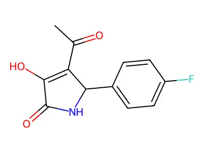 3-Acetyl-2-(4-fluorophenyl)-4-hydroxy-1,2-dihydropyrrol-5-one structure