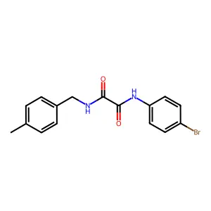 N-(4-bromophenyl)-N'-(4-methylbenzyl)ethanediamide structure