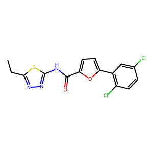 5-(2,5-dichlorophenyl)-N-(5-ethyl-1,3,4-thiadiazol-2-yl)furan-2-carboxamide structure