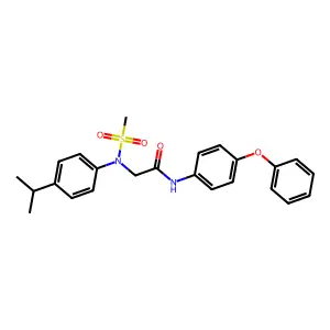 2-(N-methylsulfonyl-4-propan-2-ylanilino)-N-(4-phenoxyphenyl)acetamide structure