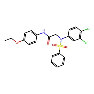 2-[N-(benzenesulfonyl)-3,4-dichloroanilino]-N-(4-ethoxyphenyl)acetamide structure