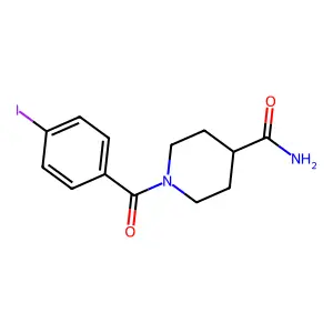 1-(4-Iodobenzoyl)piperidine-4-carboxamide structure