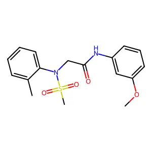 N-(3-methoxyphenyl)-2-(2-methyl-N-methylsulfonylanilino)acetamide structure