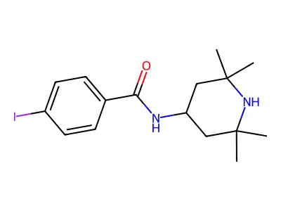 4-iodo-N-(2,2,6,6-tetramethylpiperidin-4-yl)benzamide structure