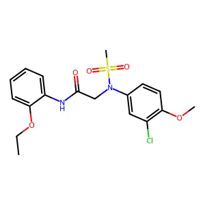 2-(3-chloro-4-methoxy-N-methylsulfonylanilino)-N-(2-ethoxyphenyl)acetamide structure