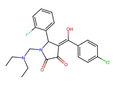 4-(4-Chlorobenzoyl)-1-[(diethylamino)methyl]-5-(2-fluorophenyl)-1,5-dihydro-3-hydroxy-2H-pyrrol-2-one structure