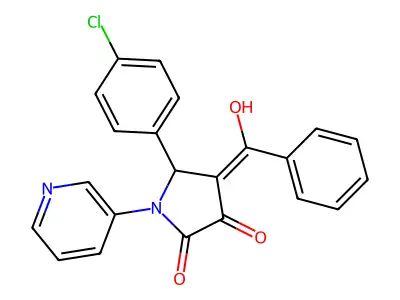 4-benzoyl-5-(4-chlorophenyl)-3-hydroxy-1-(3-pyridinyl)-1,5-dihydro-2H-pyrrol-2-one structure