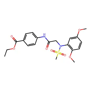 Ethyl 4-({[2,5-dimethoxy(methylsulfonyl)anilino]acetyl}amino)benzoate structure