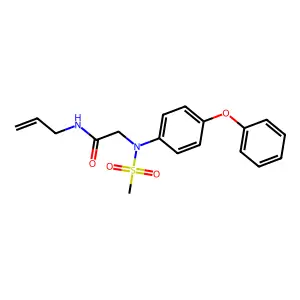 N-allyl-2-[(methylsulfonyl)-4-phenoxyanilino]acetamide structure