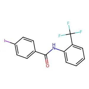 4-iodo-N-[2-(trifluoromethyl)phenyl]benzamide structure