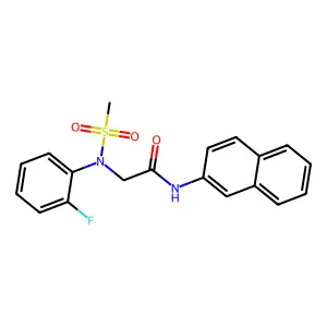 2-(2-fluoro-N-methylsulfonylanilino)-N-naphthalen-2-ylacetamide structure