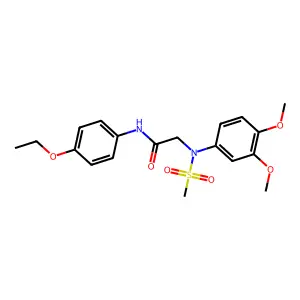 2-(3,4-dimethoxy-N-methylsulfonylanilino)-N-(4-ethoxyphenyl)acetamide structure