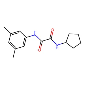 N-cyclopentyl-N'-(3,5-dimethylphenyl)oxamide structure