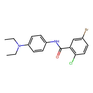 5-bromo-2-chloro-N-[4-(diethylamino)phenyl]benzamide structure