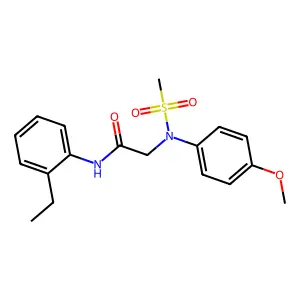 N-(2-ethylphenyl)-2-(4-methoxy-N-methylsulfonylanilino)acetamide structure