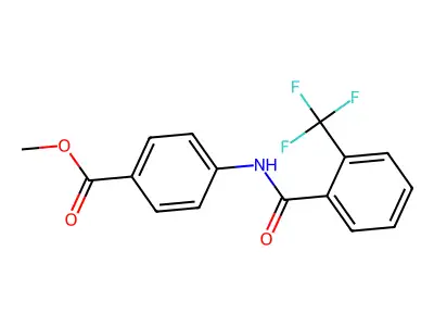 Methyl 4-{[2-(trifluoromethyl)benzoyl]amino}benzoate structure