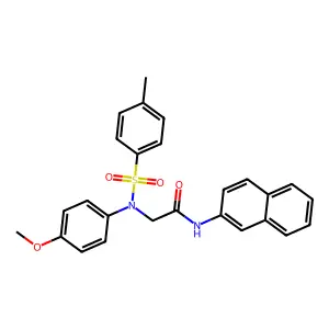 2-(4-methoxy-N-(4-methylphenyl)sulfonylanilino)-N-naphthalen-2-ylacetamide structure