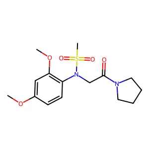 N-(2,4-dimethoxyphenyl)-N-(2-oxo-2-pyrrolidin-1-ylethyl)methanesulfonamide structure