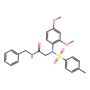 N-benzyl-2-(2,4-dimethoxy-N-(4-methylphenyl)sulfonylanilino)acetamide structure