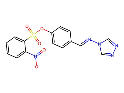 4-[(E)-(4H-1,2,4-triazol-4-ylimino)methyl]phenyl 2-nitrobenzenesulfonate structure
