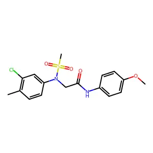 2-(3-chloro-4-methyl-N-methylsulfonylanilino)-N-(4-methoxyphenyl)acetamide structure