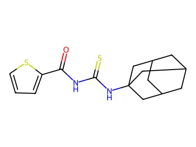 N-(1-adamantylcarbamothioyl)thiophene-2-carboxamide structure