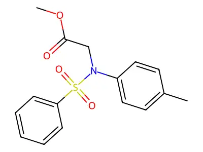 Methyl N-(4-methylphenyl)-N-(phenylsulfonyl)glycinate structure