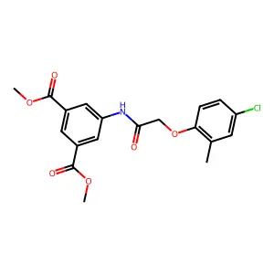 Dimethyl 5-{[(4-chloro-2-methylphenoxy)acetyl]amino}isophthalate structure
