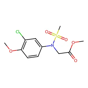 methyl N-(3-chloro-4-methoxyphenyl)-N-(methylsulfonyl)glycinate structure