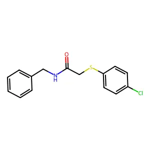 N-benzyl-2-(4-chlorophenyl)sulfanylacetamide structure