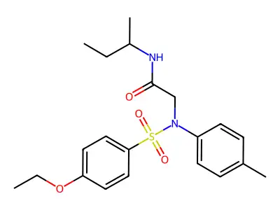 N-butan-2-yl-2-(N-(4-ethoxyphenyl)sulfonyl-4-methylanilino)acetamide structure