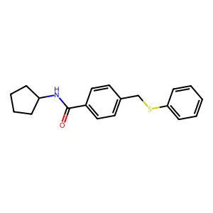 N-cyclopentyl-4-(phenylsulfanylmethyl)benzamide structure