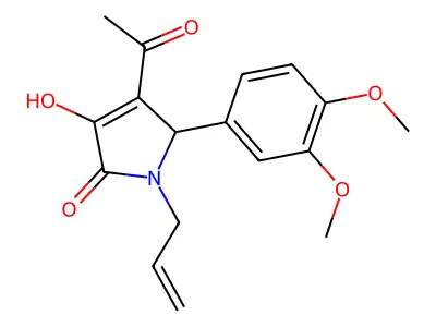 4-acetyl-1-allyl-5-(3,4-dimethoxyphenyl)-3-hydroxy-1,5-dihydro-2H-pyrrol-2-one structure
