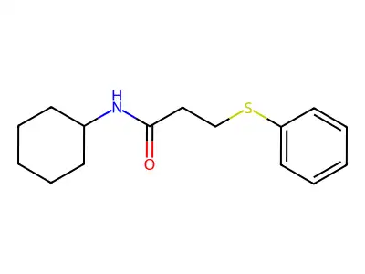 n-Cyclohexyl-3-(phenylthio)propanamide structure