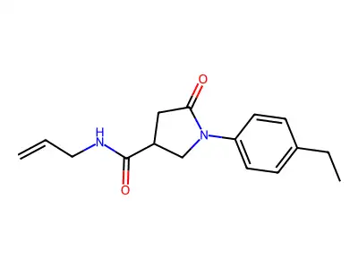 1-(4-ethylphenyl)-5-oxo-N-prop-2-enylpyrrolidine-3-carboxamide structure
