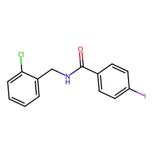 N-(2-chlorobenzyl)-4-iodobenzamide structure