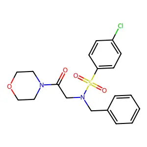 4-Chloro-N-[2-(4-morpholinyl)-2-oxoethyl]-N-(phenylmethyl)benzenesulfonamide structure