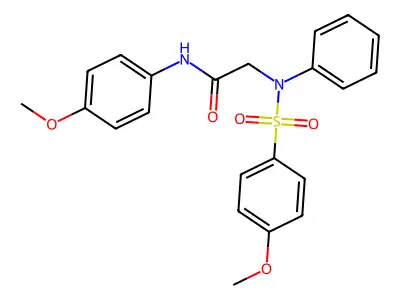 N-(4-methoxyphenyl)-2-(N-(4-methoxyphenyl)sulfonylanilino)acetamide structure