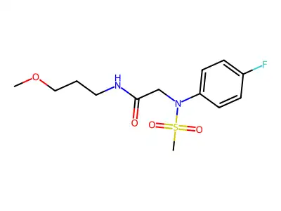 2-(4-fluoro-N-methylsulfonylanilino)-N-(3-methoxypropyl)acetamide structure