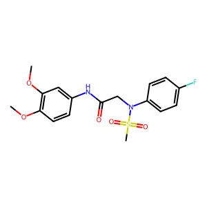 N-(3,4-dimethoxyphenyl)-N~2~-(4-fluorophenyl)-N~2~-(methylsulfonyl)glycinamide structure