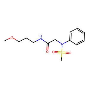 N-(3-methoxypropyl)-2-(N-methylsulfonylanilino)acetamide structure