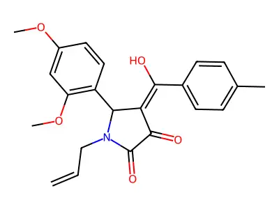 1-allyl-5-(2,4-dimethoxyphenyl)-3-hydroxy-4-(4-methylbenzoyl)-1H-pyrrol-2(5H)-one structure